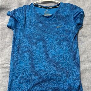 Nike running dry fit blue shirt